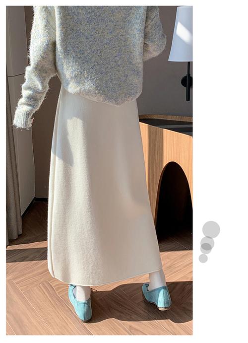 白色长裙冬天怎么搭配图片欣赏