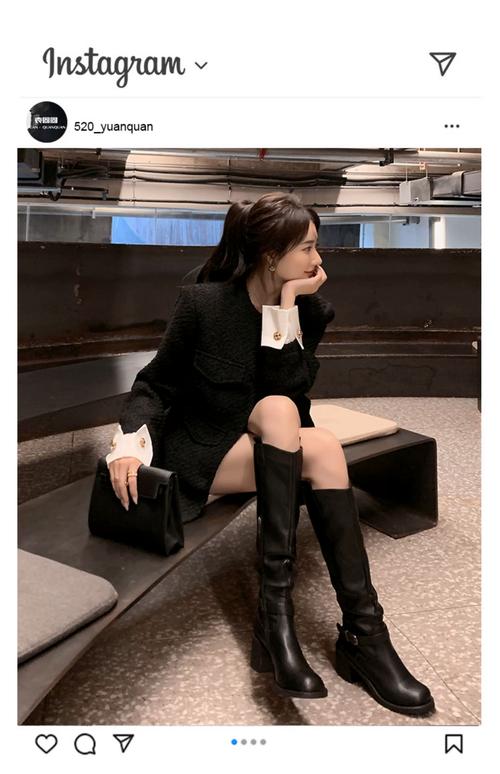 粗跟长皮靴怎么搭配衣服