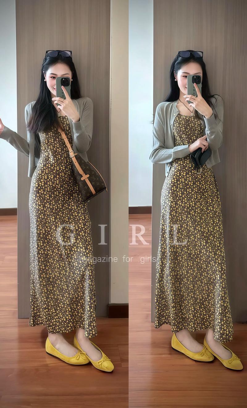波点长裙怎么搭配衣服