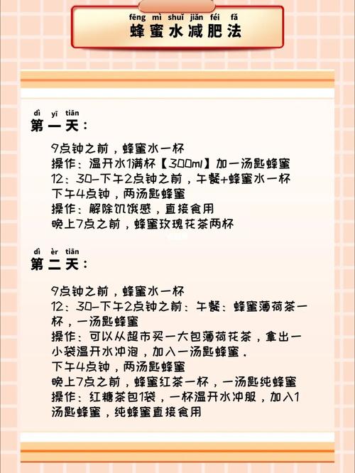 每天什么时候喝蜂蜜才能减肥