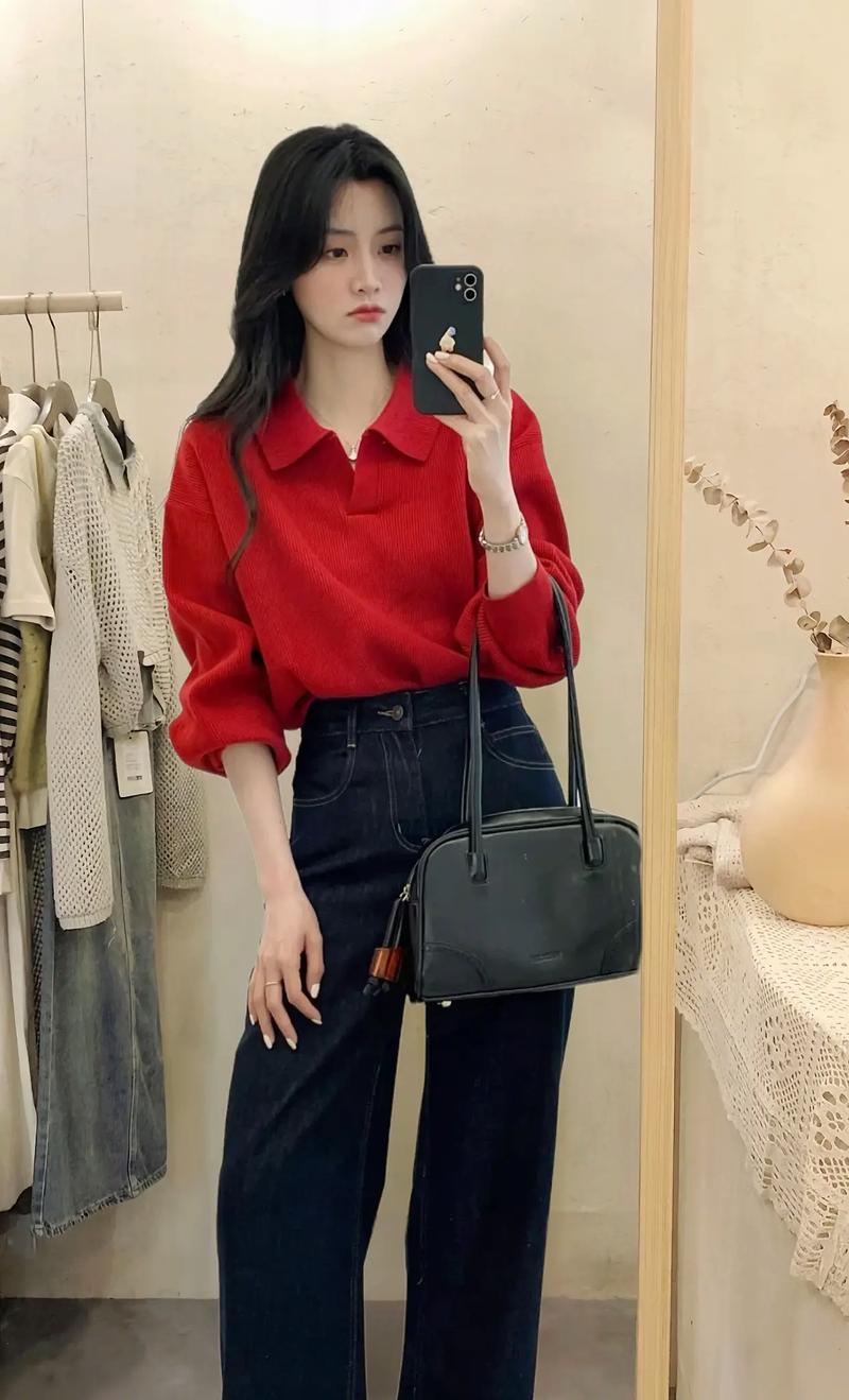 红色衣服应该怎么搭配衣服图片