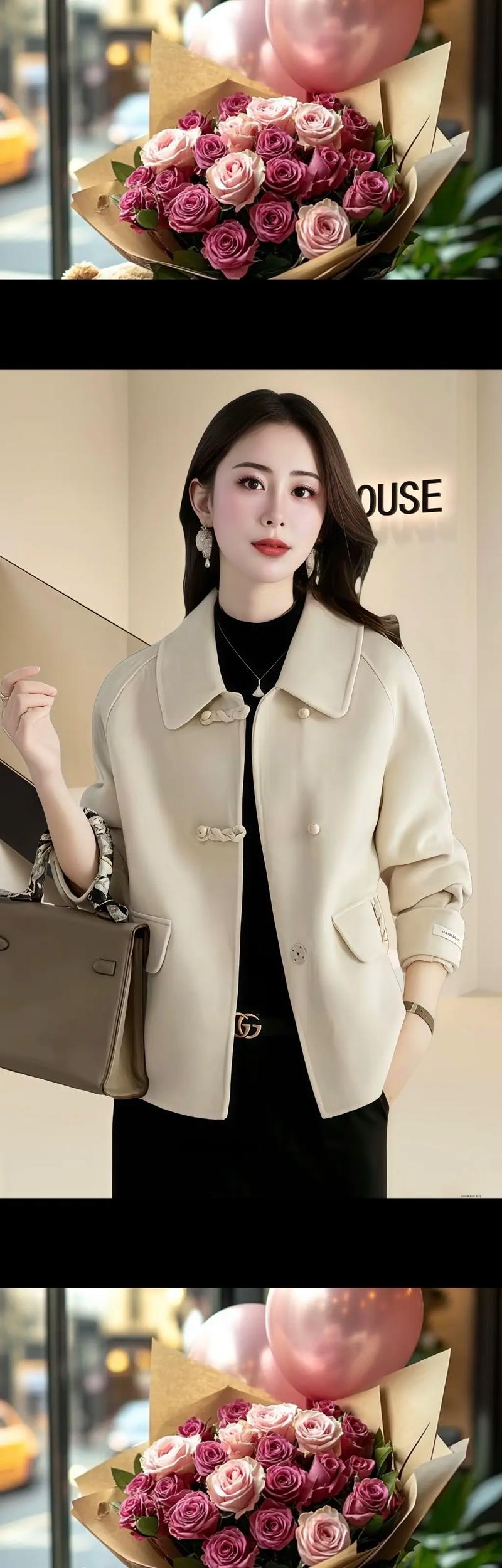 女士毛呢领外套怎么搭配什么裤子