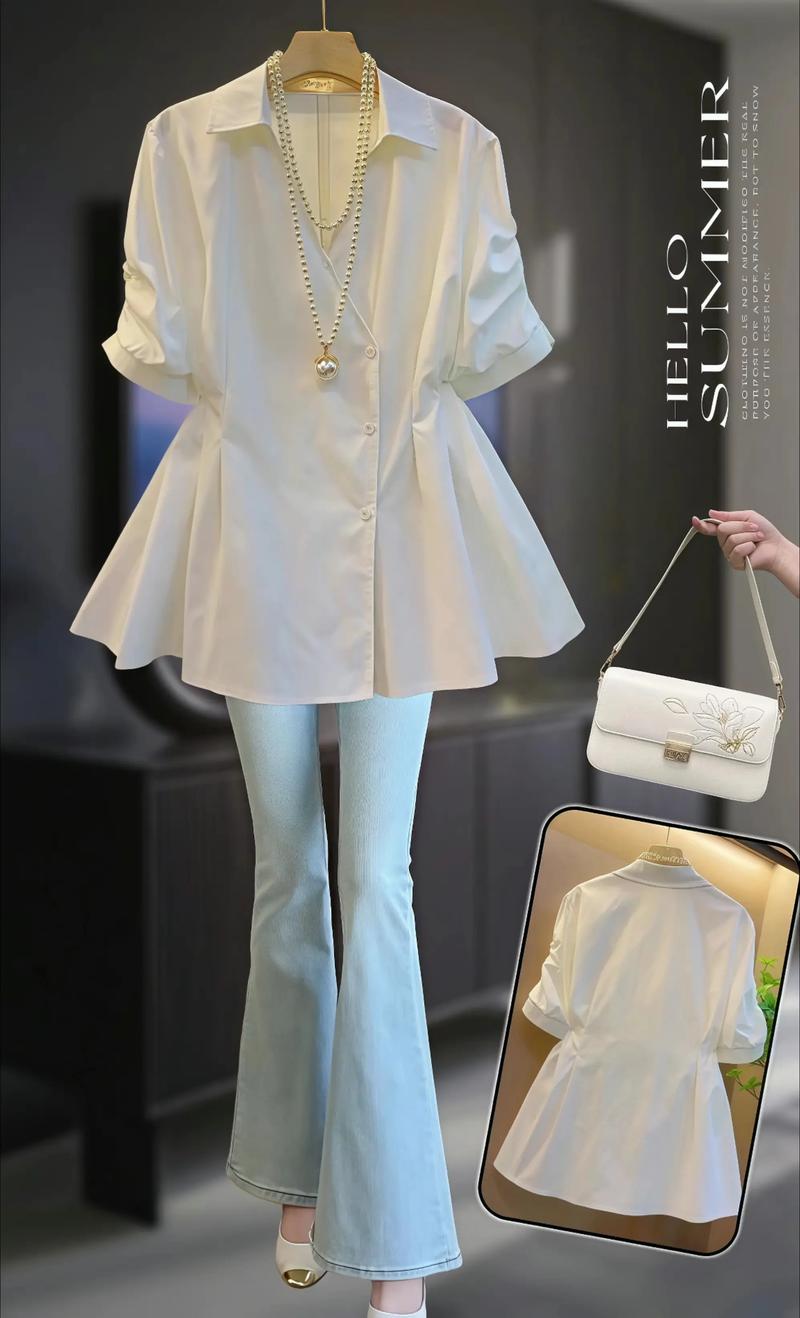 胖人白色衣服怎么搭配衣服好看图片