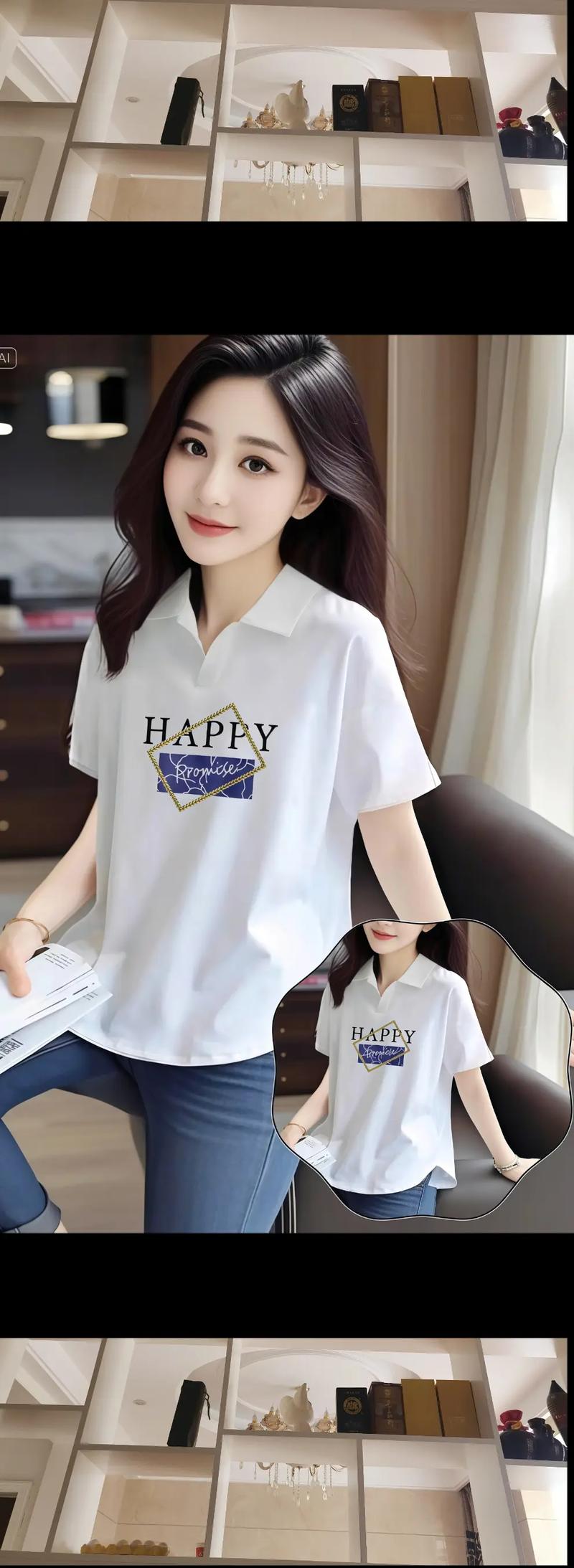 胖人白色t恤怎么搭配图片