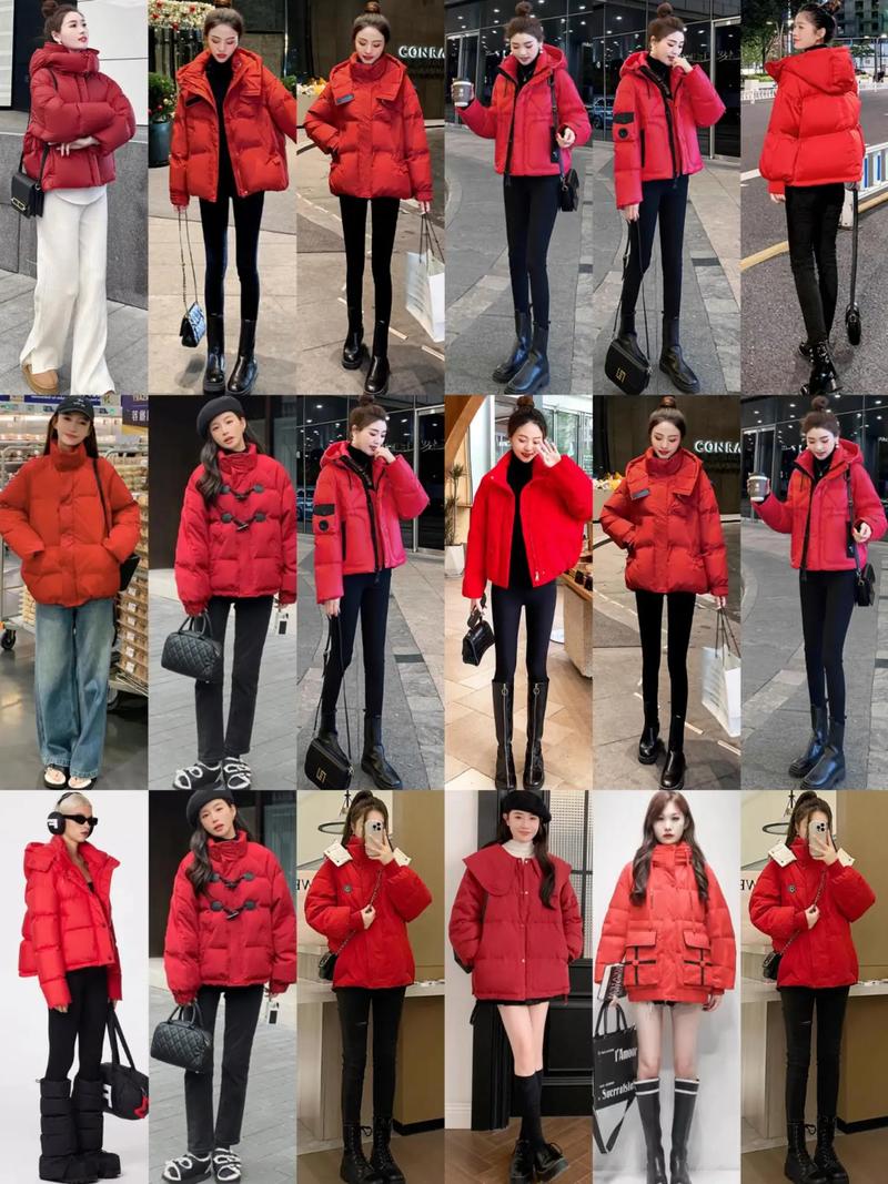 冬季女短款上衣外套怎么搭配衣服图片欣赏