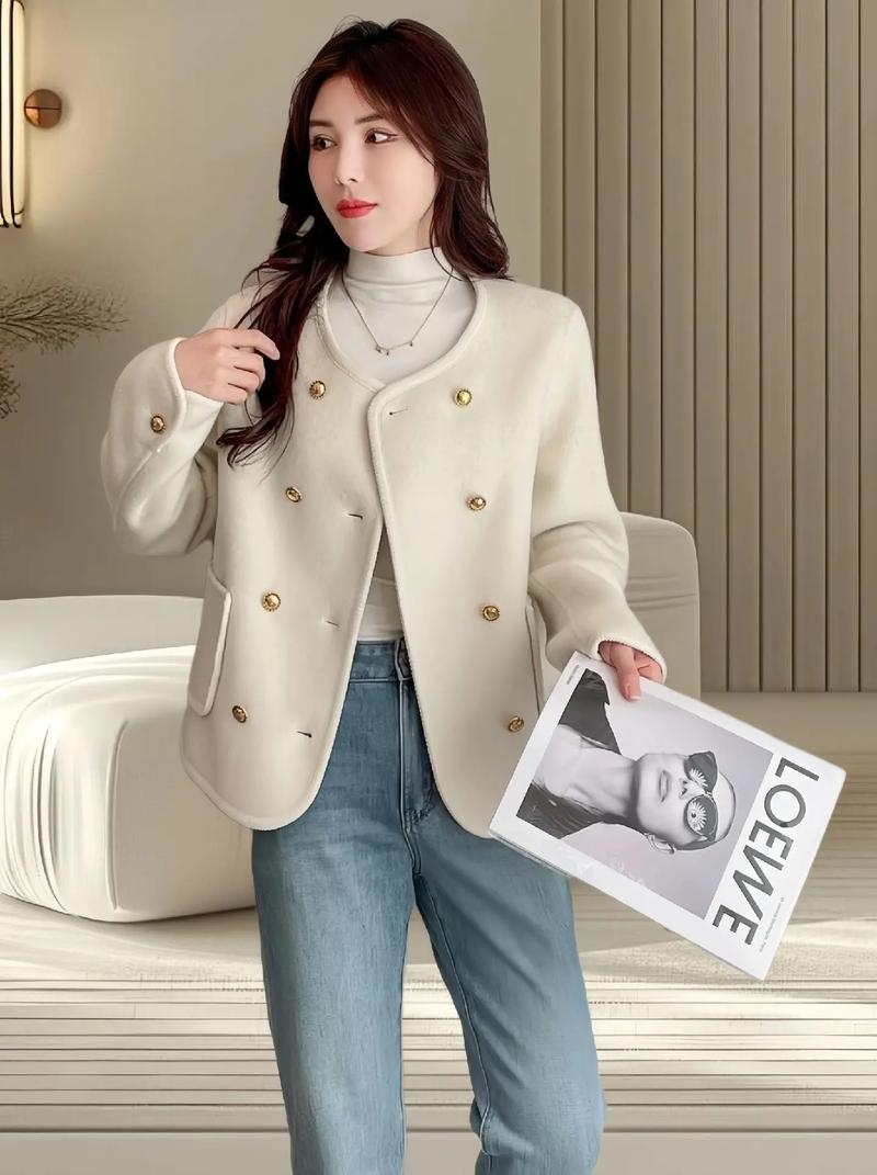 冬季女短款上衣外套怎么搭配衣服图片