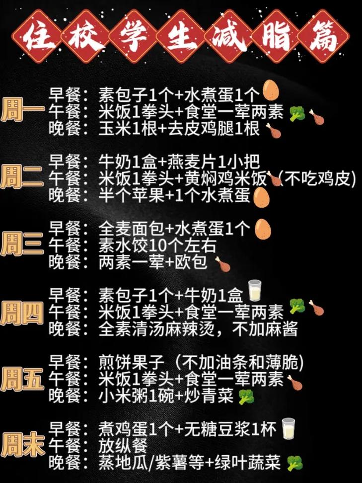 在学校减肥 该吃些什么