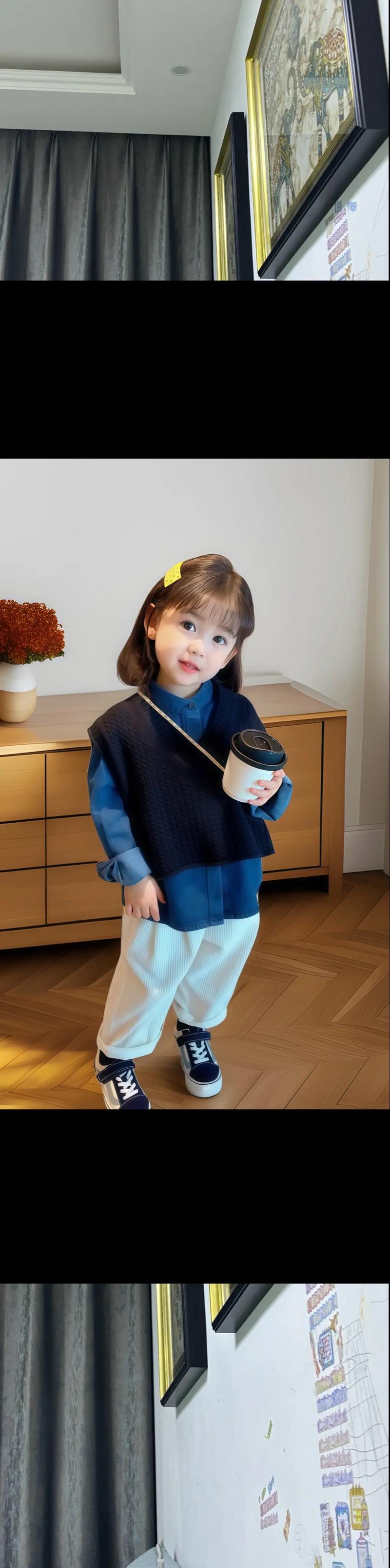 小儿童马甲怎么搭配图片女生图片