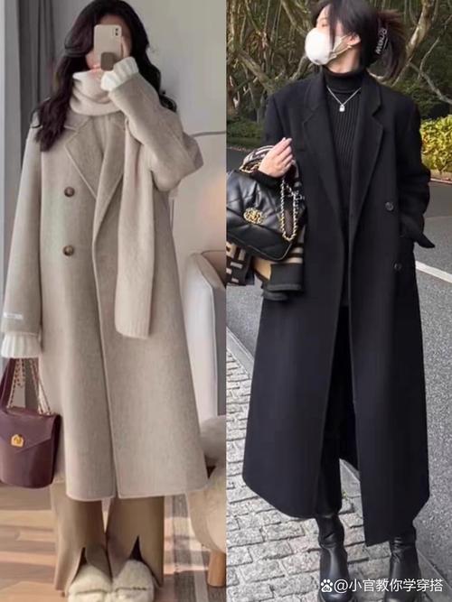 毛呢大衣女呢子外套怎么搭配什么围巾好看吗