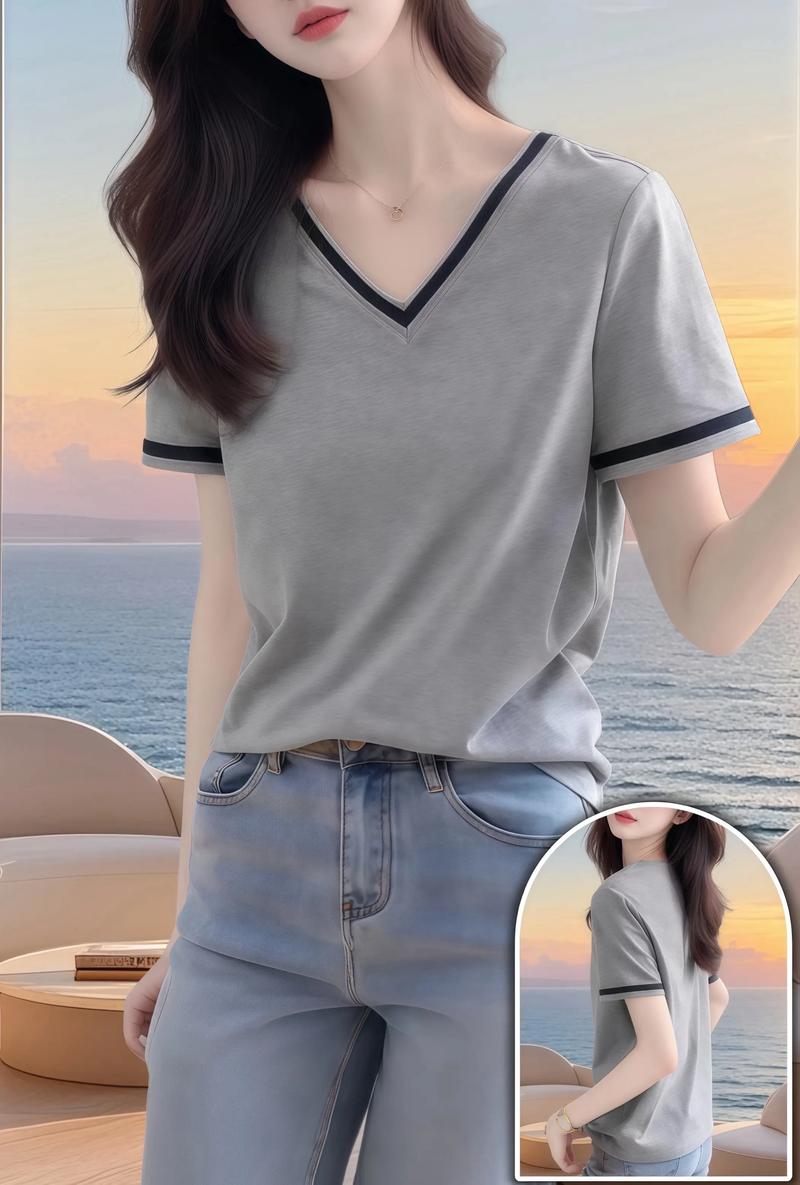 宽松版t恤女怎么搭配什么外套