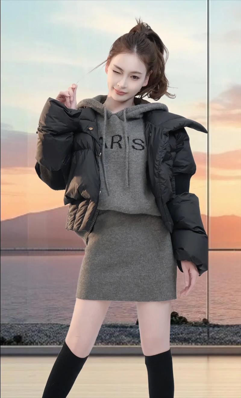 高腰卫衣怎么搭配图片