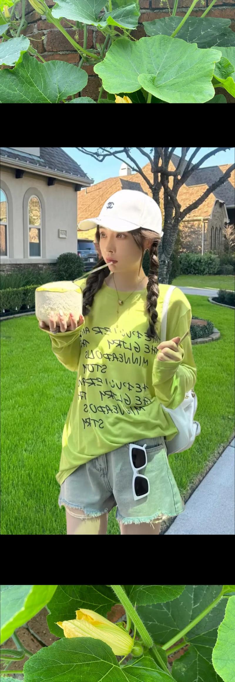 绿色印花上衣怎么搭配外套