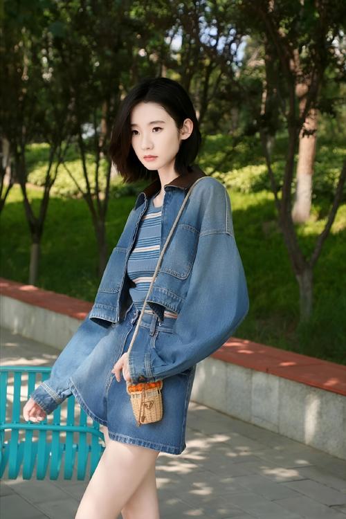蓝白条纹短裤怎么搭配图片大全