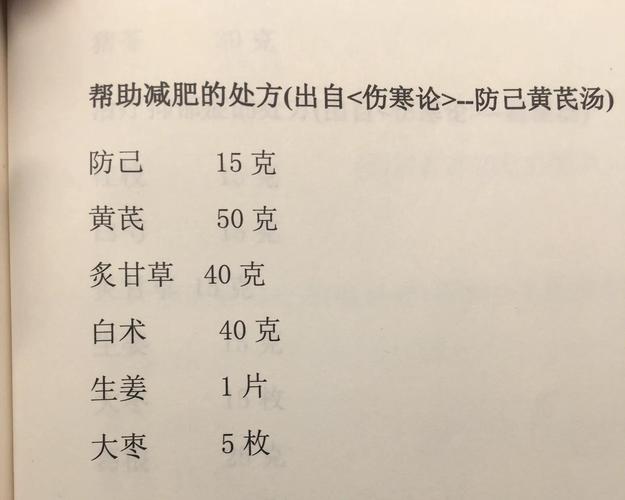 减肥吃什么中药偏方