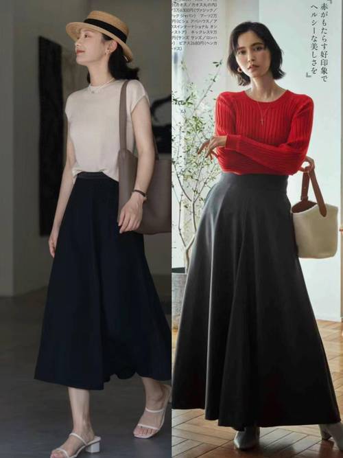 黑色下身裙怎么搭配衣服好看
