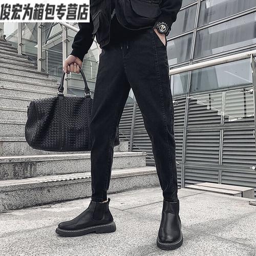 黑色高帮休闲鞋怎么搭配什么裤子好看