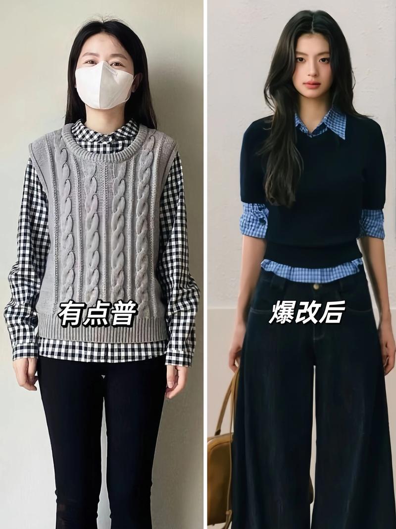 格子t恤怎么搭配外套