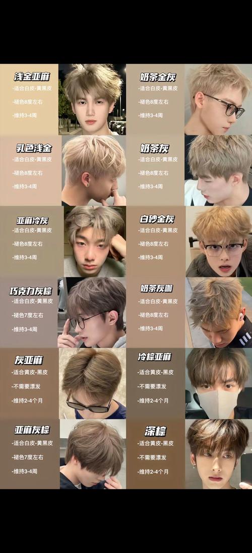 男生什么颜色头发好看