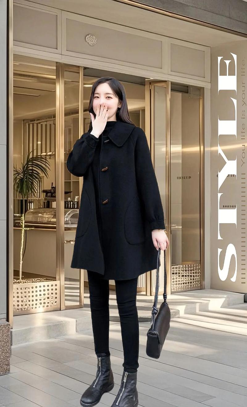 长版黑外套怎么搭配好看吗