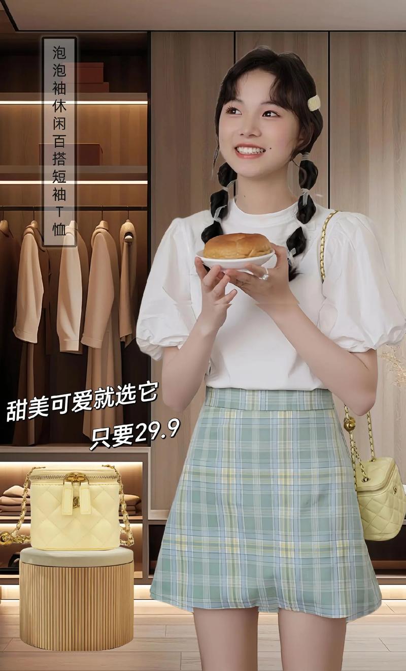 白色棉突袖怎么搭配