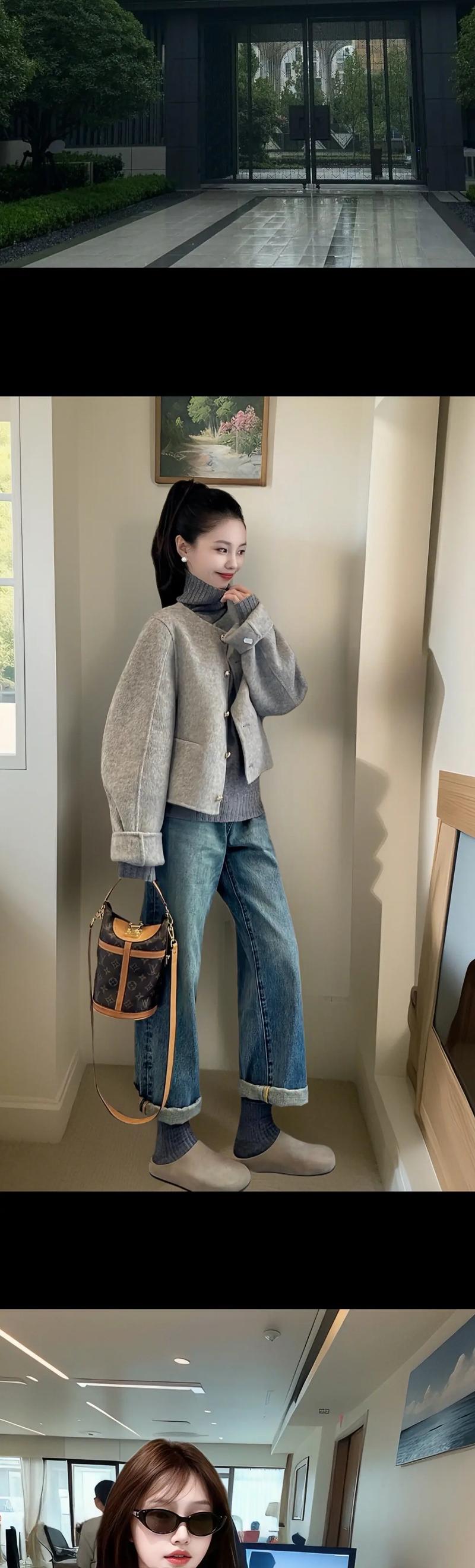 中款套头外套怎么搭配什么裤子好看