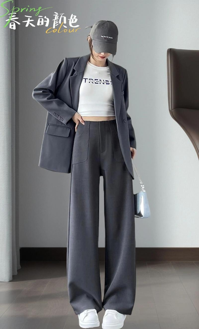 休闲西装裤子怎么搭配衣服图片