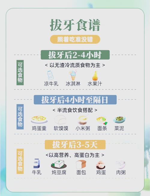 拔完牙能吃什么东西