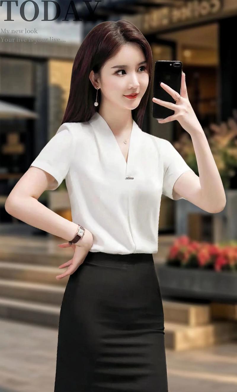 短袖白衬衫 怎么搭配图片