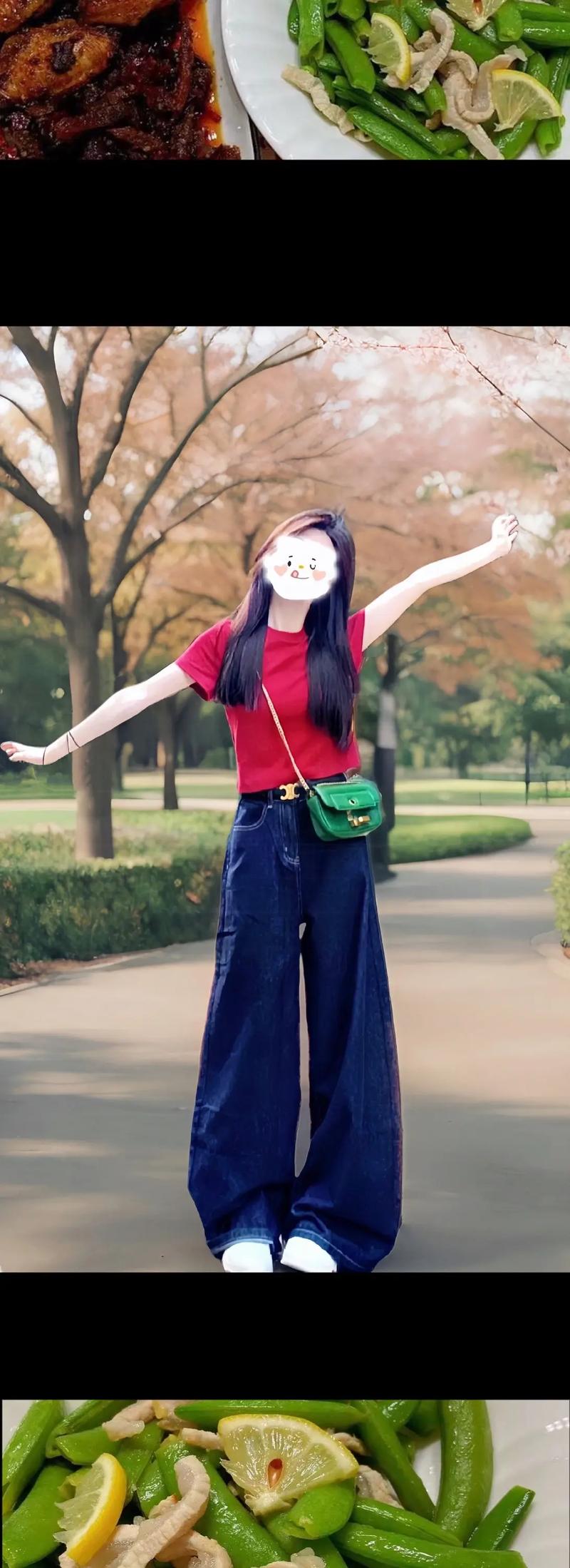 短色红t怎么搭配什么裤子图片欣赏