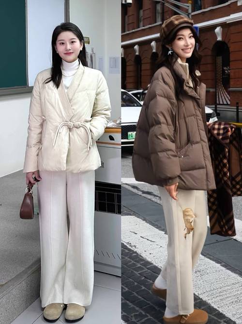 冬天裤子鞋子怎么搭配衣服好看图片女生