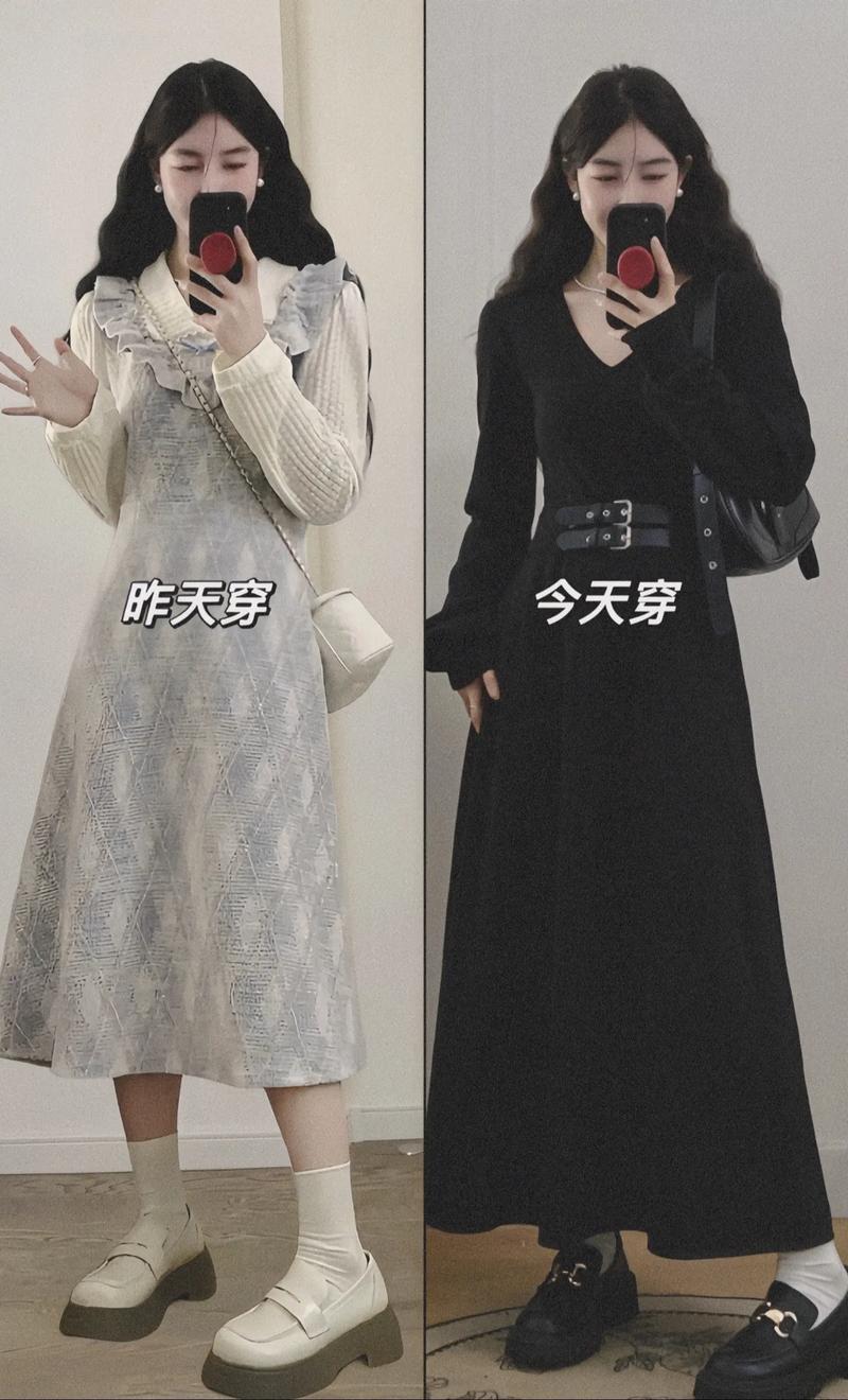冬天穿裙怎么搭配图片女
