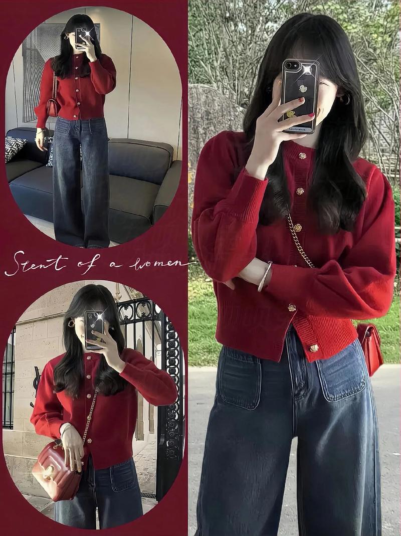 穿红色裤子怎么搭配衣服好看图片