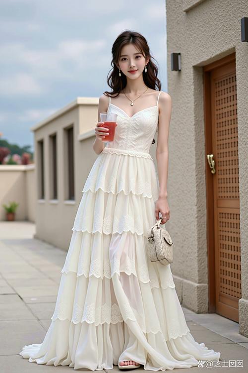 穿长裙头发怎么搭配衣服好看图片