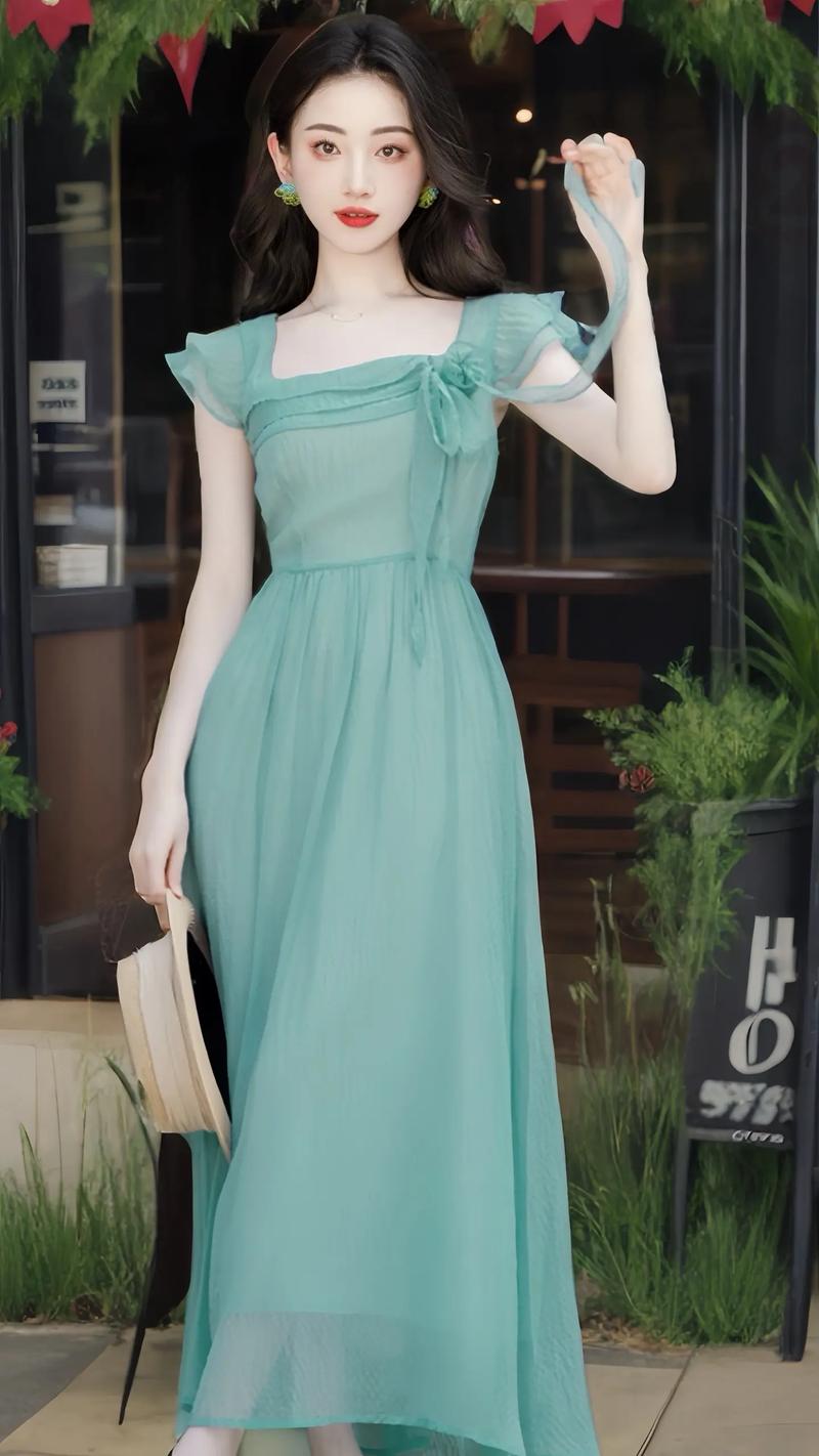 穿长裙头发怎么搭配衣服好看吗