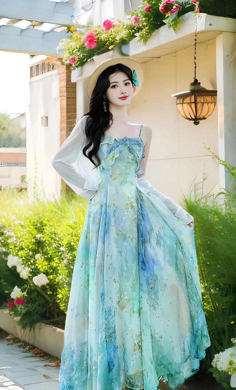 穿长裙头发怎么搭配衣服好看