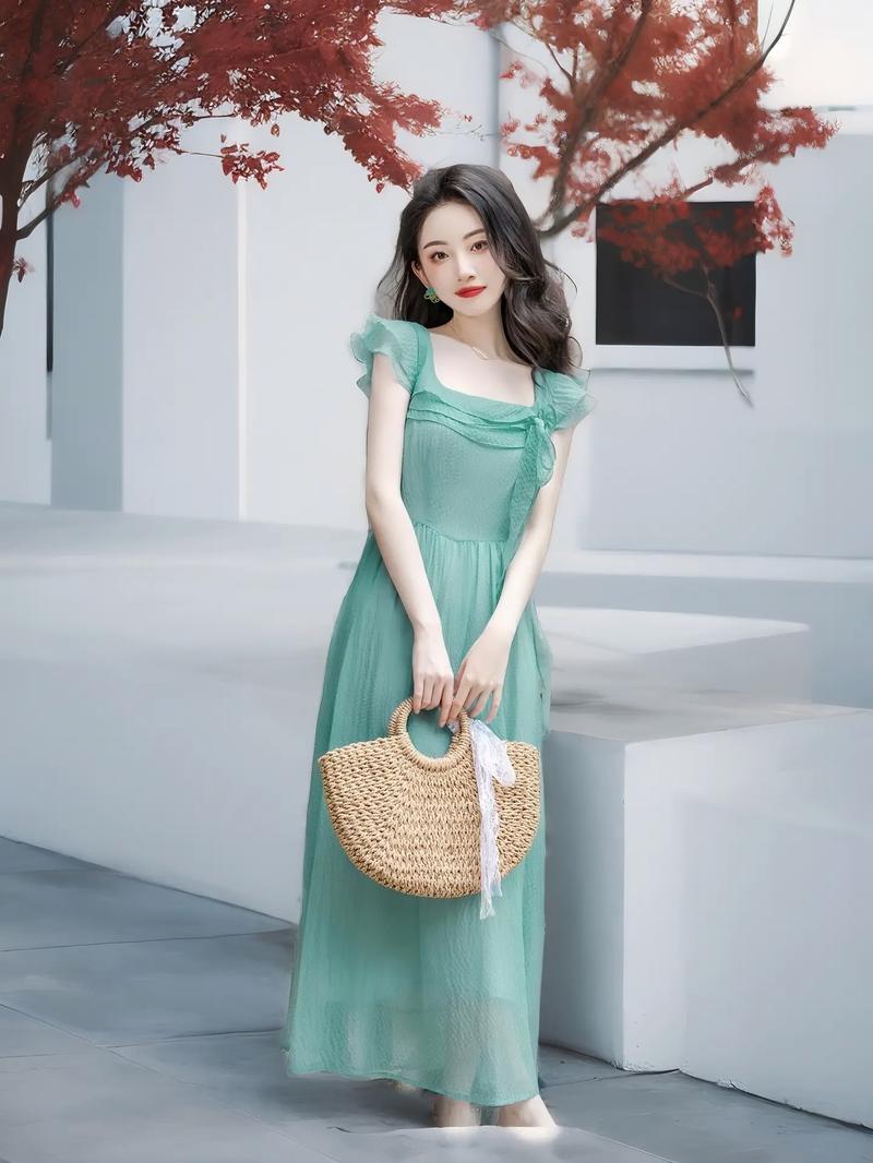 穿长裙头发怎么搭配衣服好看