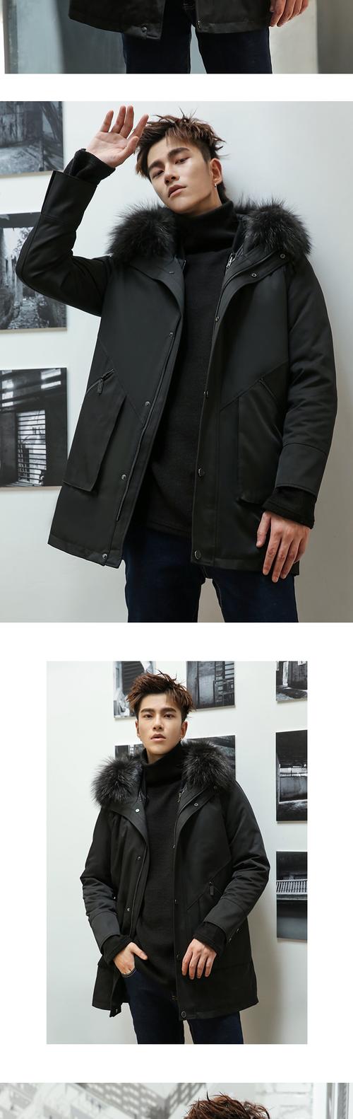 男款带帽貂皮马甲怎么搭配衣服好看