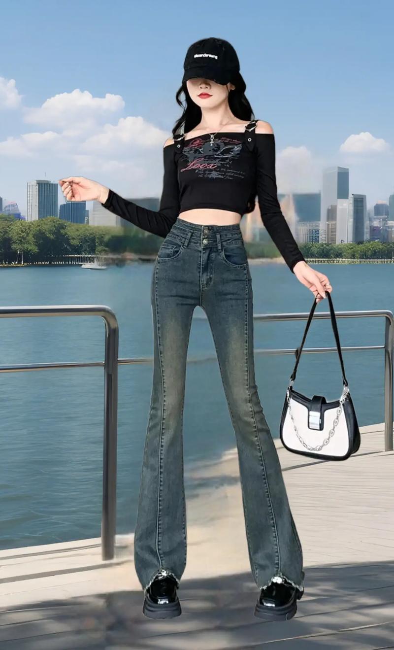 牛仔喇叭裤配什么鞋子