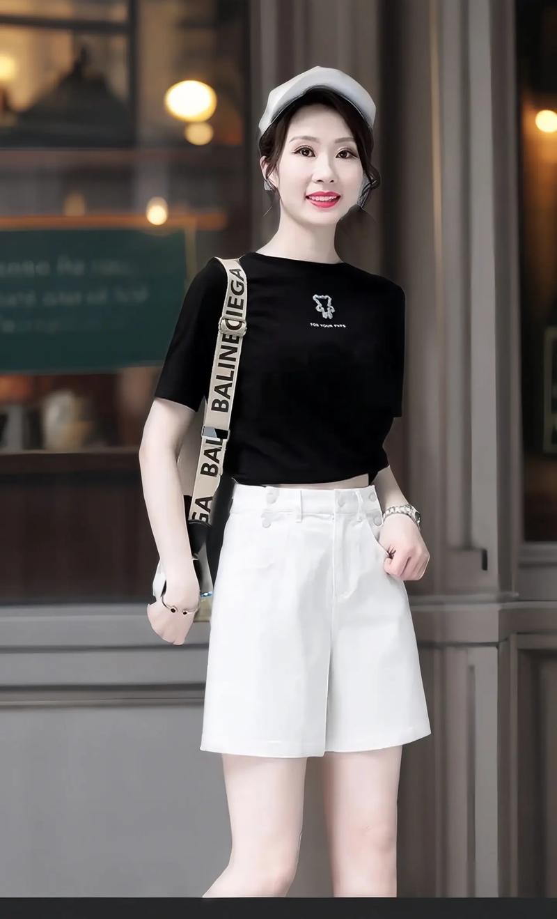 白色短衣服怎么搭配图片