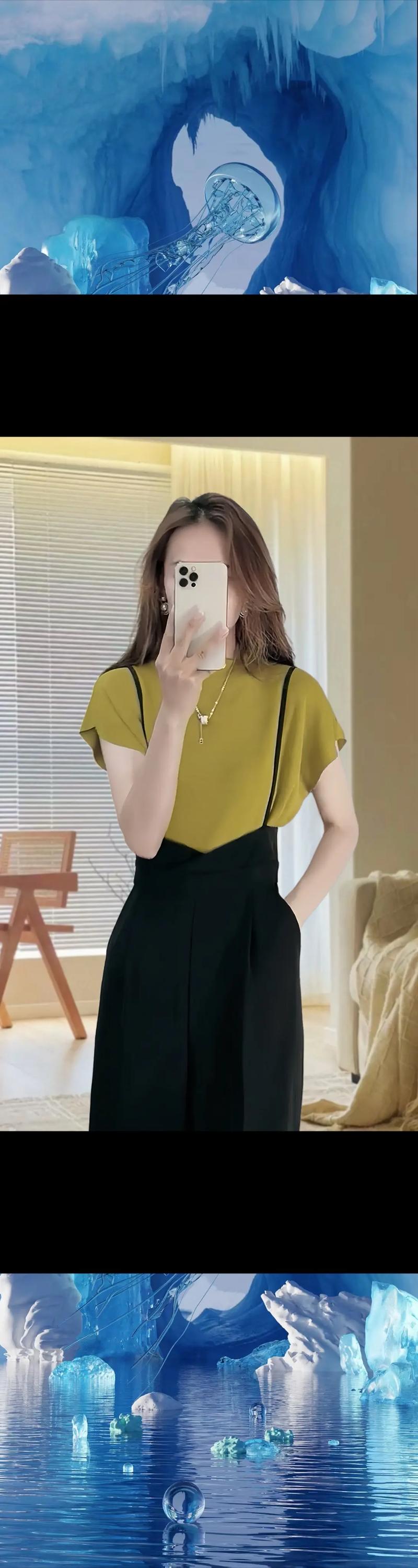 姜色短袖怎么搭配裤子好看