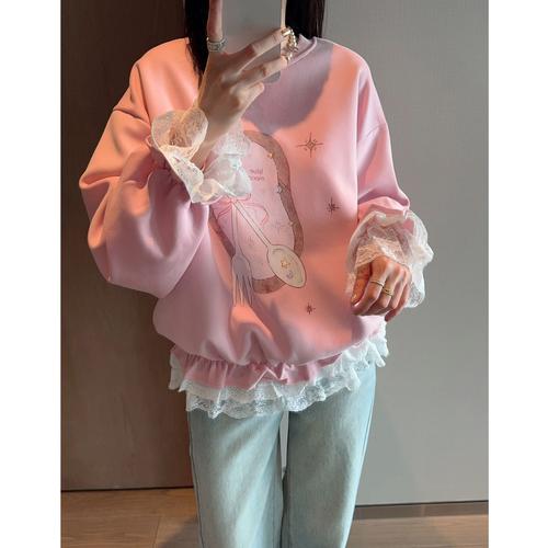 带蕾丝的卫衣怎么搭配图片