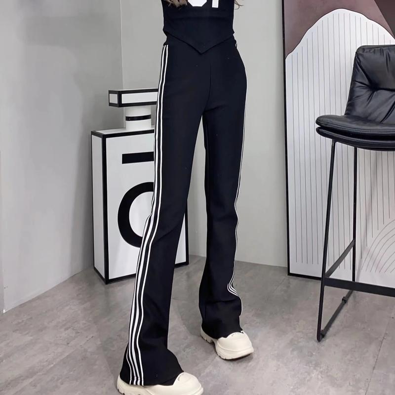 侧条纹裤怎么搭配鞋