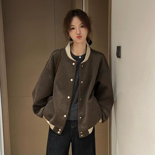 棒球呢子服怎么搭配图片
