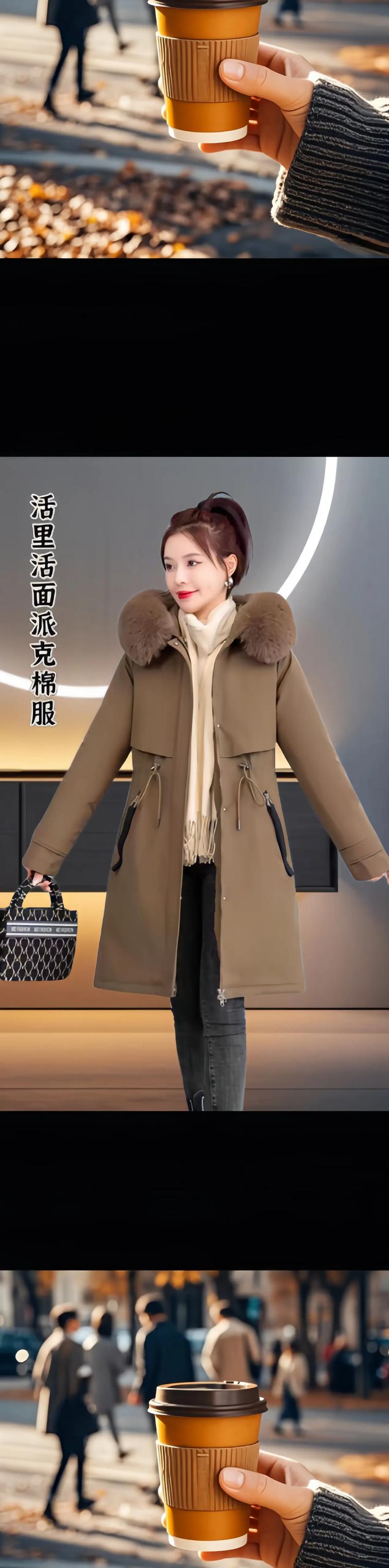 中长棉袄怎么搭配