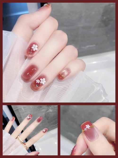 印花美甲怎么搭配图片