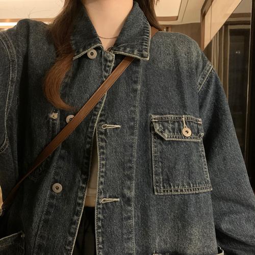 深牛仔蓝外套怎么搭配什么裤子好看吗