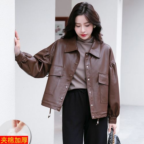 棉皮外套怎么搭配图片女