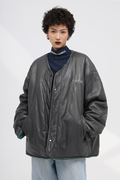 棉皮外套怎么搭配图片女