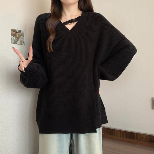 女士宽松大毛衣怎么搭配图片
