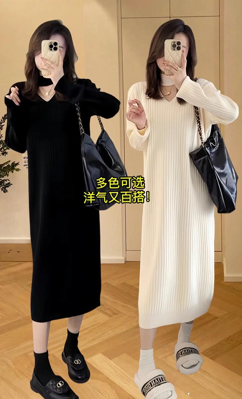 冬季打底红色连衣裙怎么搭配外套